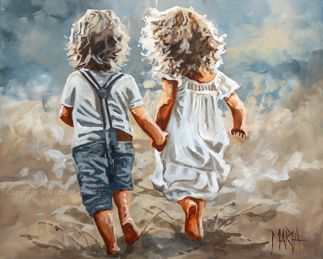 Little ones on the run A4 Paper Print House Of Maria ZA