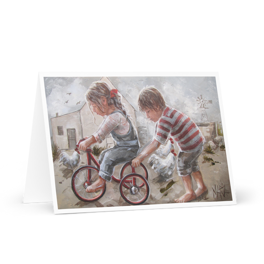 Tricycle Angels | Greeting Card