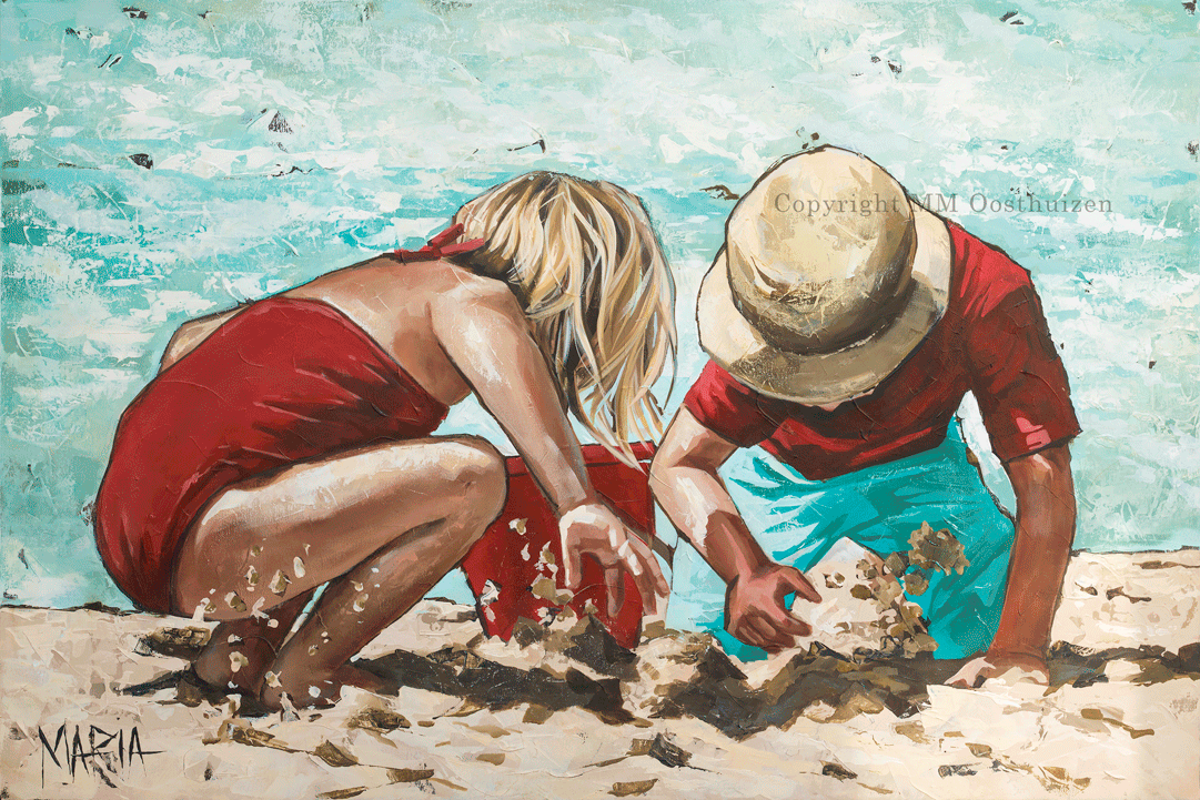 Fun in the sand | A3 Paper Print