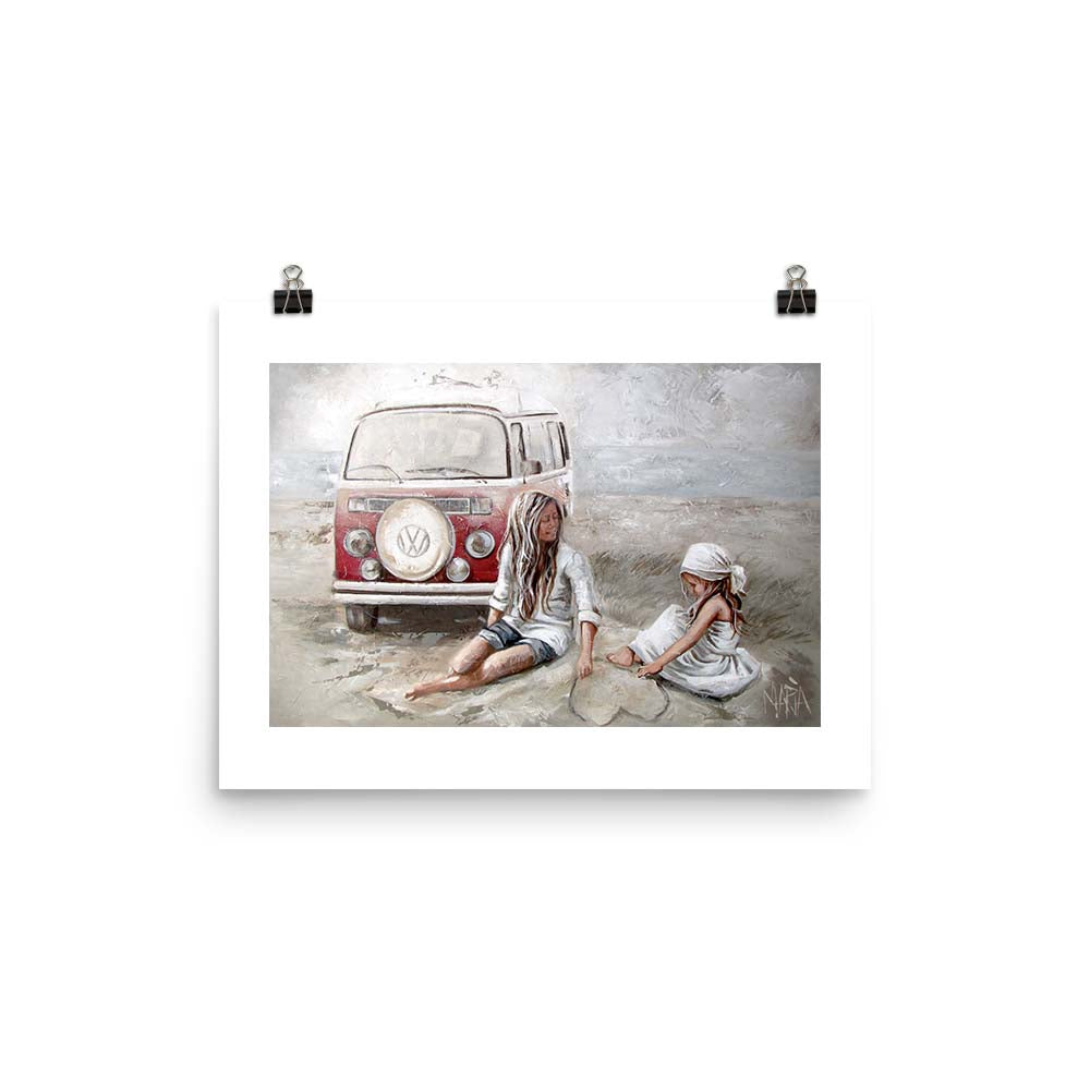 Beach parking | A3 Paper Print