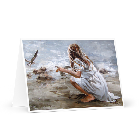 Feeding the seagulls | Greeting Card