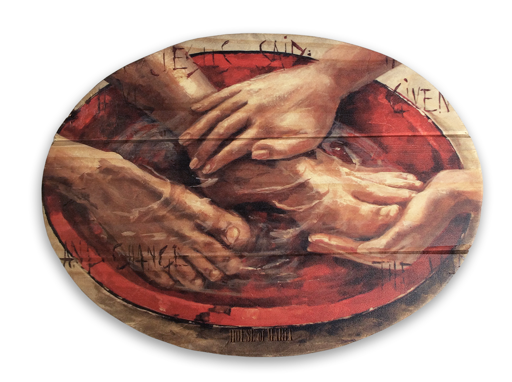 Servant heart | Oval wooden board